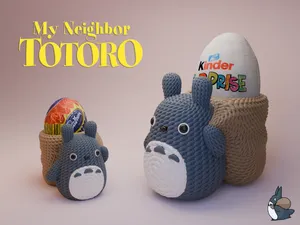 Crochet Totoro Egg Holder NO AMS REQUIRED