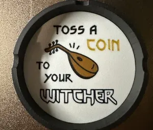 Removable base ash tray, Toss a Coin!