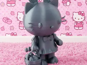 Hello Kitty Easter Bunny with Basket of Eggs