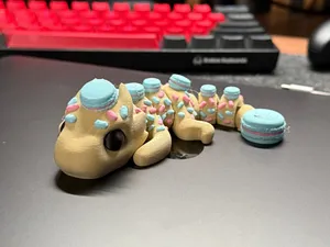 Baby Articulated Macaron Dragon - By Vixvvo3D