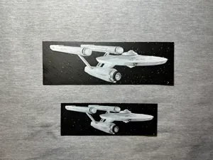 USS Enterprise Hueforge Bookmarks - 2 sizes