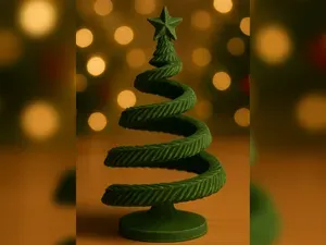 Textured Spiral Christmas Tree – Modern Green