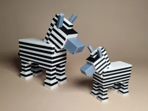 Minecraft Zebra & Baby