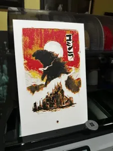Remixed Hueforge of the Godzilla art - closer to original