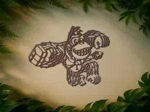 Donkey Kong Bananza Geometric Wall Art