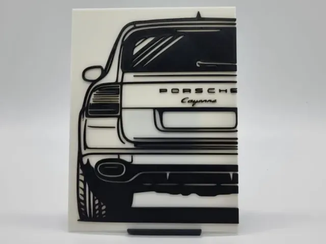 2D Wall Art Porsche Cayenne Gen 1