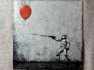 Banksy Inspired Stormtrooper Red Balloon Hueforge