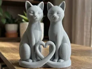 Romantic Cats with Heart