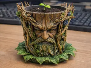 Leshy slavic mitology planter pot