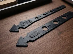 Parametric TPU Reusable Zip Tie with Custom Label