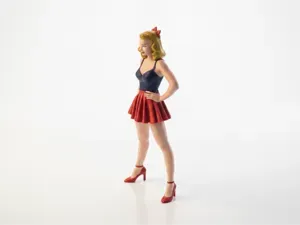 Blonde Lady Figurine Female Character 3D Printable