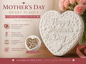 Mother’s Day Heart Plaque | Single & AMS
