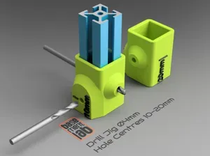 2020 Drill Jig Drill Guide Ø4 10-20mm Hole Centers