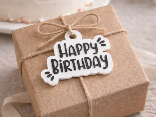 Happy Birthday - Geschenkanhänger Dekoration Tag