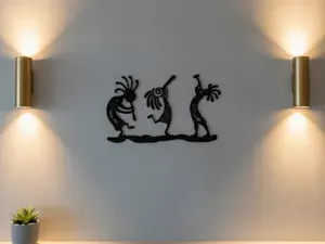 Kokopelli Trio - Southwestern Spirit Wall Art
