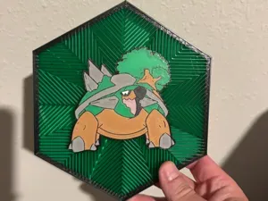 #389 Torterra Hex Wall Art