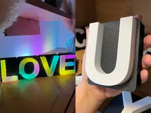 3D Buchstabe „U“ – modular, LED-fähig & A–Z Serie