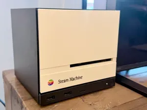 Steam Machine Faceplate - Retro Macintosh Style
