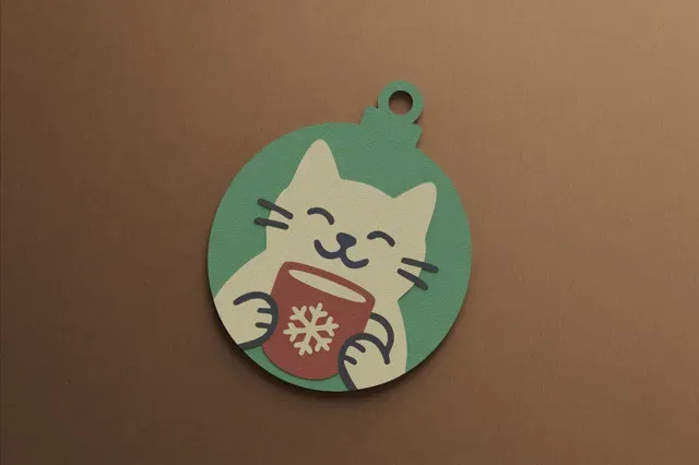 11 Christmas Cat Ornaments – Multicolor AMS Ready — Фото 9 из 15