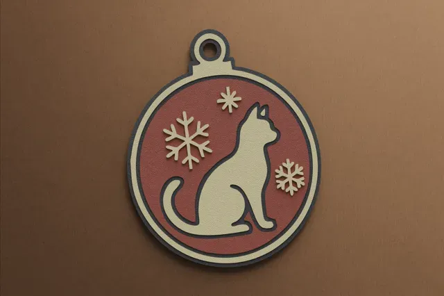 11 Christmas Cat Ornaments – Multicolor AMS Ready — Фото 10 из 15