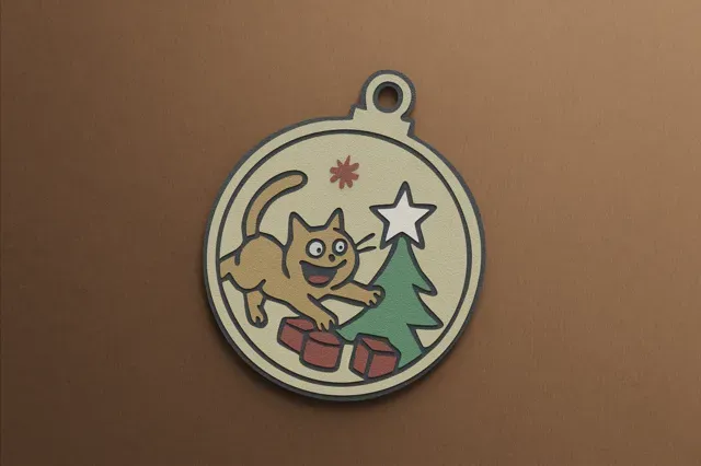 11 Christmas Cat Ornaments – Multicolor AMS Ready — Фото 15 из 15