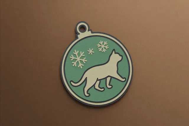 11 Christmas Cat Ornaments – Multicolor AMS Ready — Фото 13 из 15
