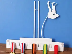 Pole Vault Medal Holder 3D Printed Sports Medals