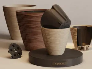 Noon Shadow Wave Self-Watering Planter | Wabi-Sabi