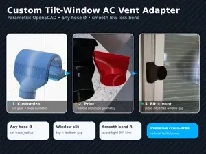 Parametric Tilt Window AC Vent Adapter / gekippt