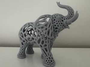 Modern Voronoi Elephant – Decorative 3D Print