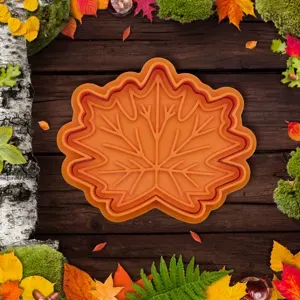 Maple leaf cookie cutter / stamp (autumn set)