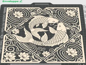 Enveloppe Carrée Carpe Koï – Chance et Sérénité