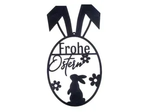 Frohe Ostern - Türdeko mit Aufhängung für Schnüre