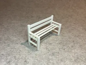 Dollhouse garden bench miniature house