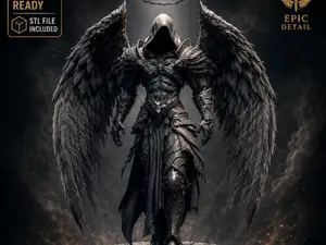 Fallen Archangel –Dark Angel Statue|3D Print Ready