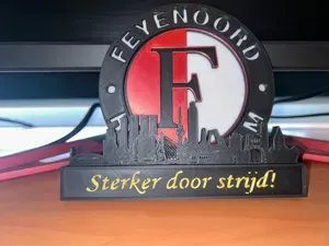 Feyenoord Sterker door strijd with skyline Display