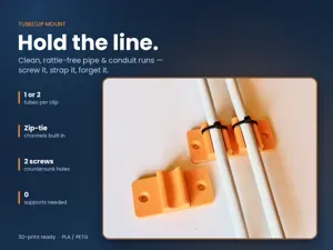 Cable Clip Mount – Zip-Tie Cable Wall Clip