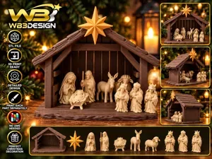 Nativity Scene – Christmas Stable NO AMS!