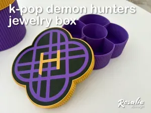 K-Pop Demon Hunters jewelry box with Huntrix logo