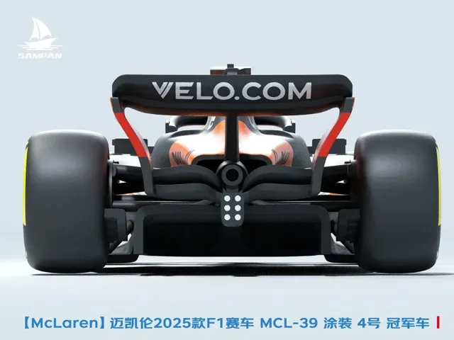 【McLaren】2025款F1冠军赛车 迈凯伦MCL39涂装 #4兰多・诺里斯座驾 组装/轮胎可动 — Image 6 of 9