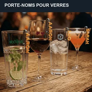 Porte-noms pour verres - Votre liste en 1 print