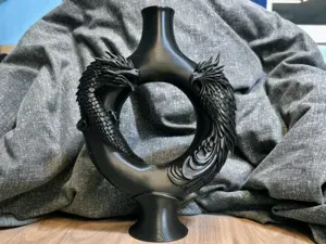 Dragon Phoenix Vase