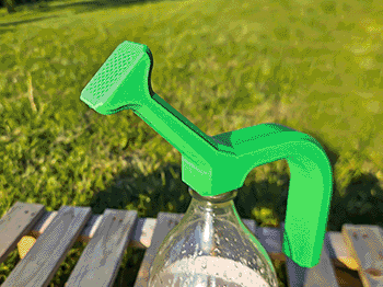 Bottle watering spout - (print in place)