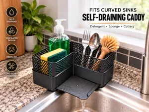 Self-Draining Sink Caddy – Round & Curved Sinks