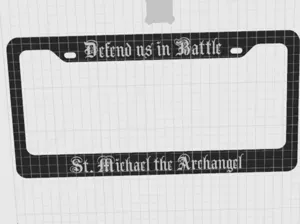 Saint Michael the Archangel License Plate Frame