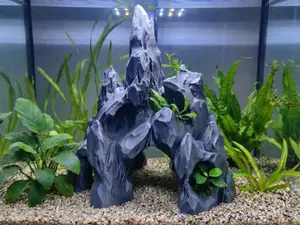 Aquarium Terrarium Tall Mountain Cave Hiding Spot