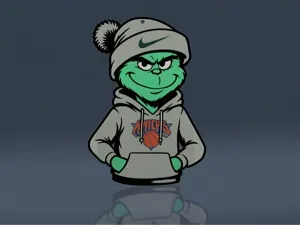 Grinch Ornament - NY Knicks