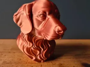 Golden Retriever Bust – Realistic Dog Sculpture