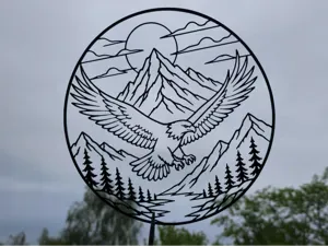 Majestic Eagle Mountain 2D Wall Art