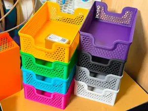 140x200mm Stacking Basket - Slim 72mm tall